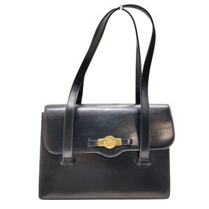 ✨🛍️ Christian Dior Vintage Black Leather Shoulder Bag